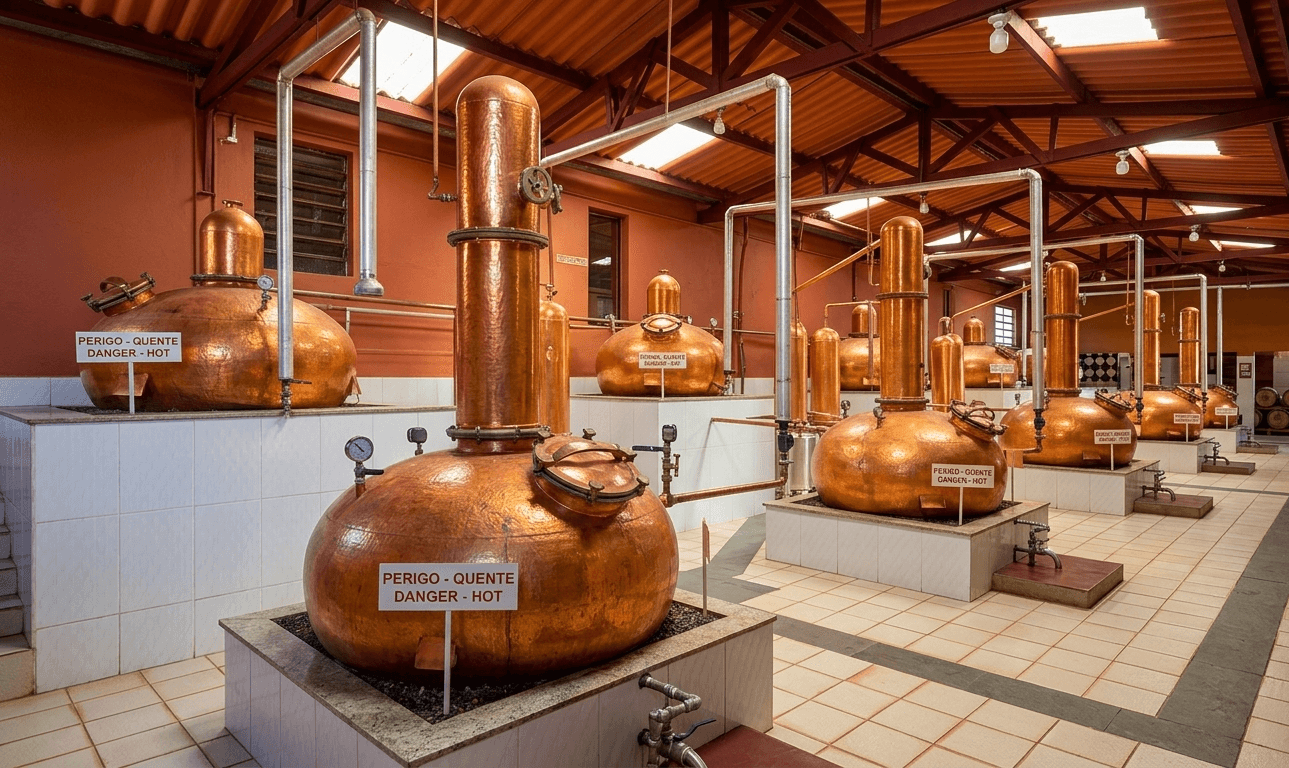 Alambiques da Destilaria Siriema